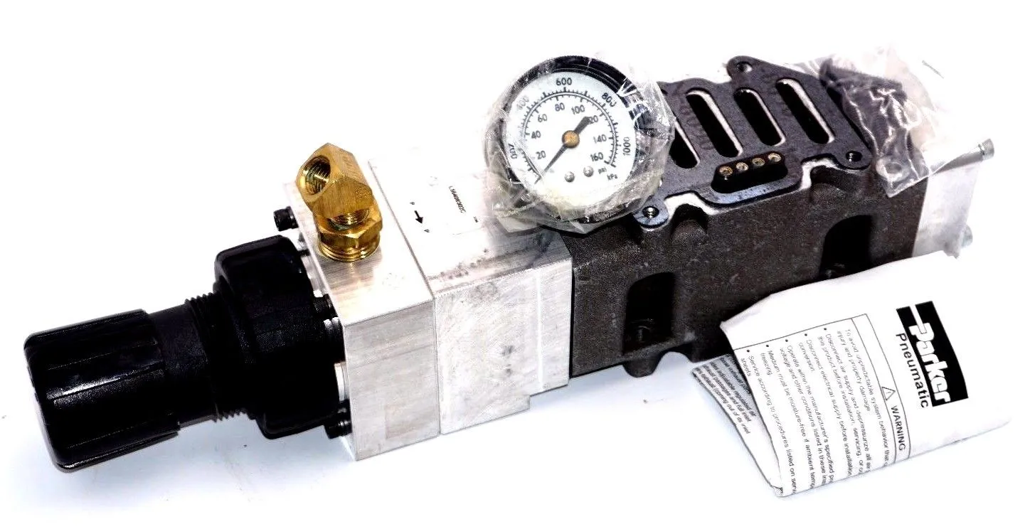 NEW PARKER L55408302C PNEUMATIC REGULATOR W/ GAGE
