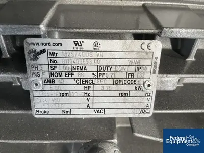 USED Feldmeier 500 Liter Feldmeier Receiver, 304L S/S, 14.9#