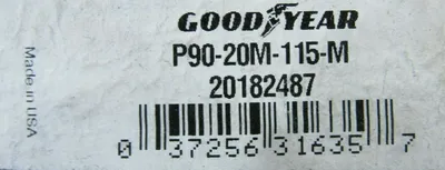 NEW GOOD YEAR P90-20M-115-M SPROCKET 20182487 P9020M115M