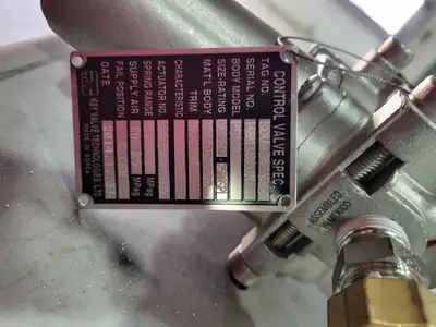 USED 2014 HP VALVES/KEY VALVE TECHNOLOGIES SDV-34100B1