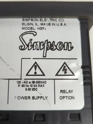 Used SIMPSON H335 Meters - Misc | Surplus Asset Holdings #1206925