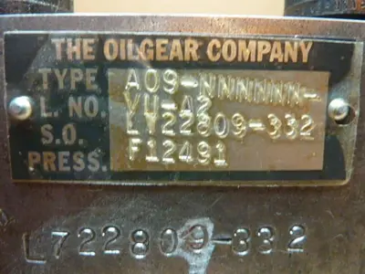USED OILGEAR A09-NNNNNN-VU-A2