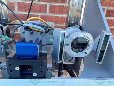 USED DORNER STAINLESS STEEL CONVEYOR INSPECTION MACHINE W/ OPTEL CONTROLLER