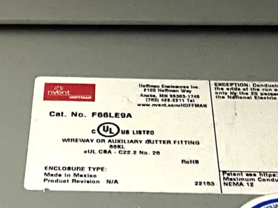 Used Hoffman FF6LE9A Electrical Fittings Michigan US | Maverick Industrial Sales #1468100