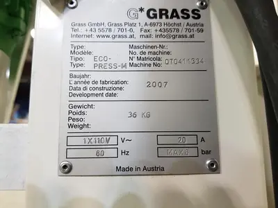 USED 2007 GRASS ECO PRESS M