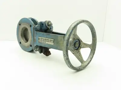 DeZurik 827 Flanged 3" Knife Gate Valve 316SS Rising Stem Metal Seat