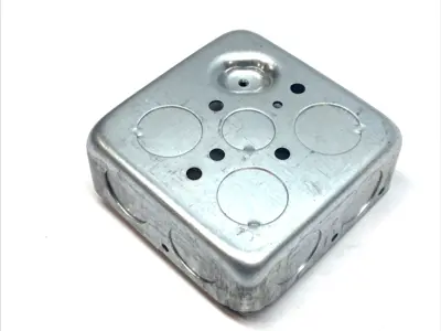 USED HUBBELL 4" SQUARE STEEL BOX 2-1/8" DEEP LOT OF 10