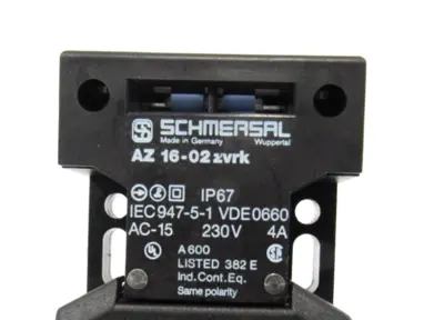 NEW SCHMERSAL AZ 16-02ZVRK LIMIT SWITCH AZ1602ZVRK