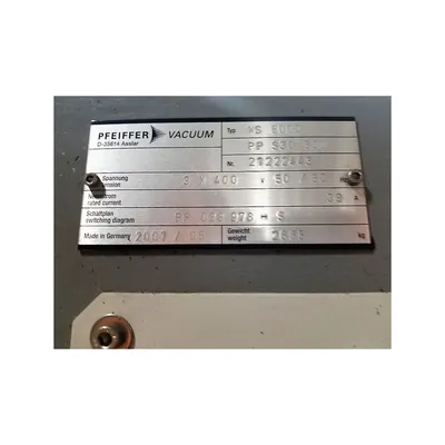 USED PFEIFFER VACUUM GMBH WS 6000