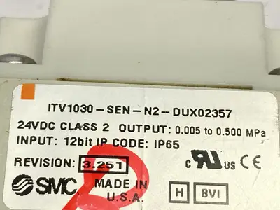 Used SMC ETHERNET/IP ELECTROPNEUMATIC REGULATOR 0.5MPA PLC Ethernet Equipment | Maverick Industrial Sales #1099032