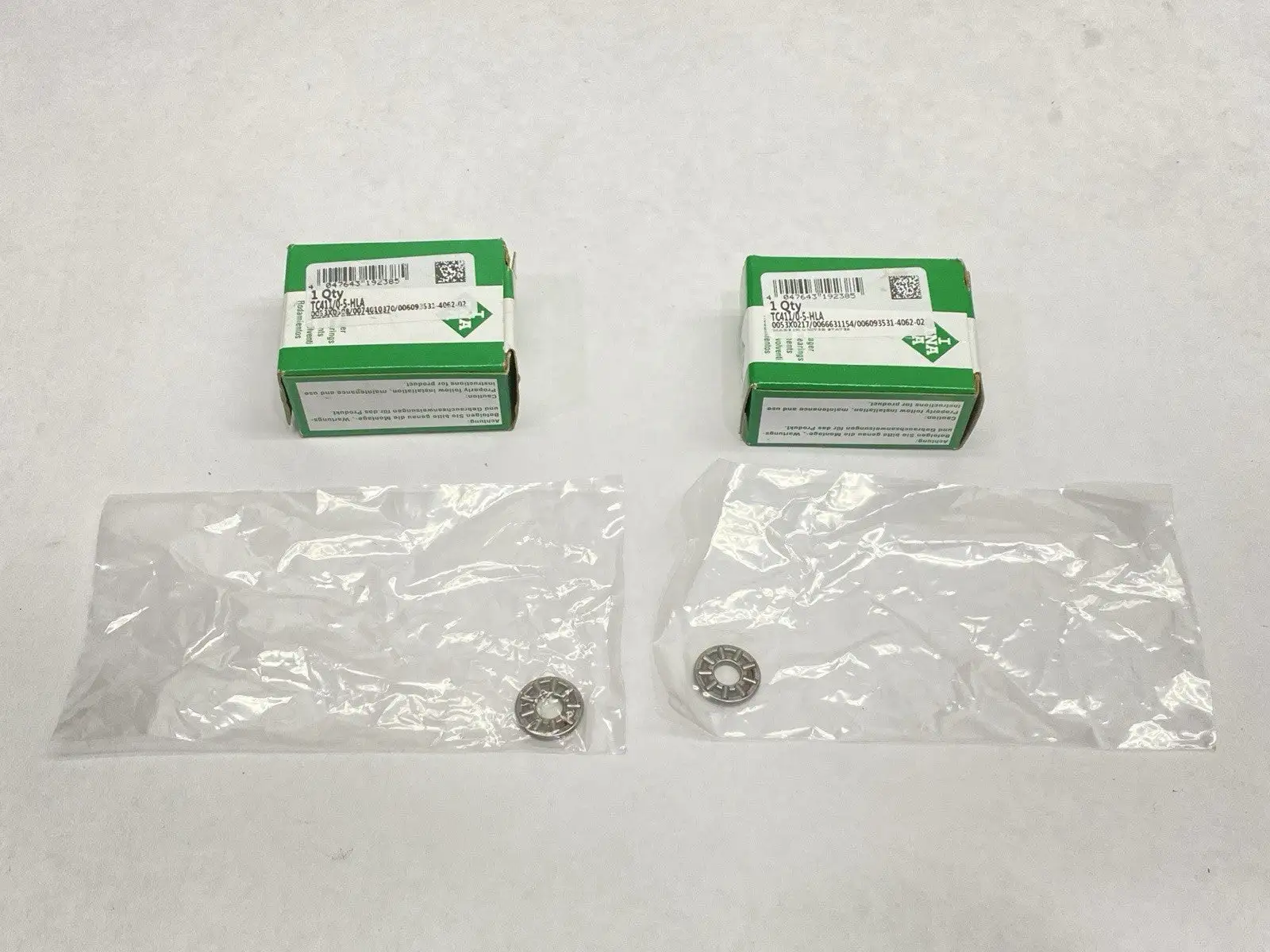 NEW INA NEEDLE THRUST BEARING 0.250" BORE LOT OF 2