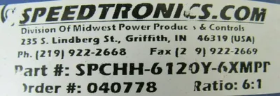 NEW SPEEDTRONICS SPCHH-6120Y-6XMPR REDUCER RATIO 6:1 040778 SPCHH6120Y6XMPR