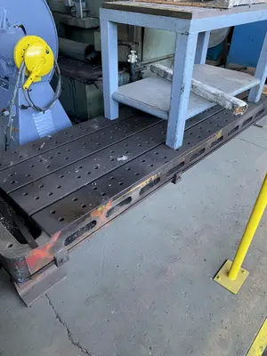 38" x 122" x 8.5" T-SLOTTED FLOOR PLATE. STOCK # 1161420