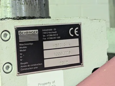 2012 BEHRINGER HBP313A Horizontal Band Saws | Mohawk Machinery (4)