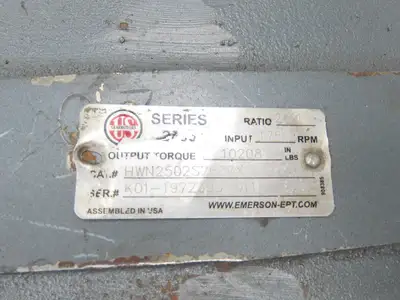 Emerson US Motors HWN2502S2B33X25U213TC Gearbox 25:1 Reducer Dual Shaft 213TC