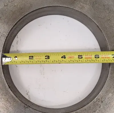 15" LATHE FACE PLATE - D1-8 MOUNT WITH 6-5/8" THROUGH HOLE