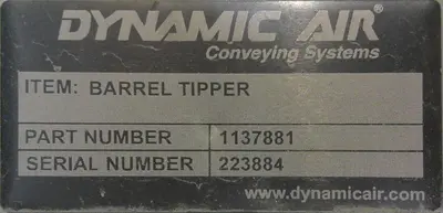 SPC9176  Material Handling Equipment drum dumper, Dynamic Air model 113788
