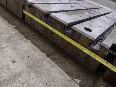 120" X 48" X 6" T-SLOTTED PRESS BOLSTER PLATE: STOCK #22522