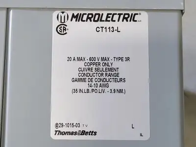 NEW THOMAS & BETTS CT113-L