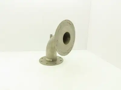 4"x 90° Stainless Flanged Pipe Elbow Vacuum Blower Intake