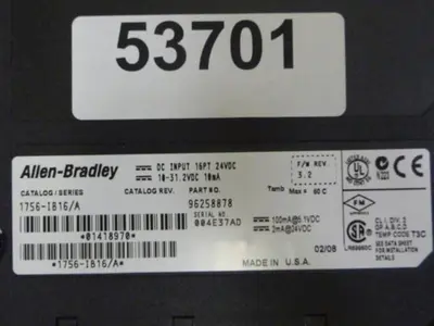 USED ALLEN BRADLEY 1756-IB16 SER A