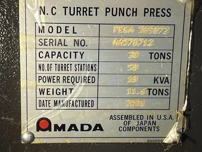 2001 AMADA PEGA 357 Turret Press | Levy Recovery Group (22)
