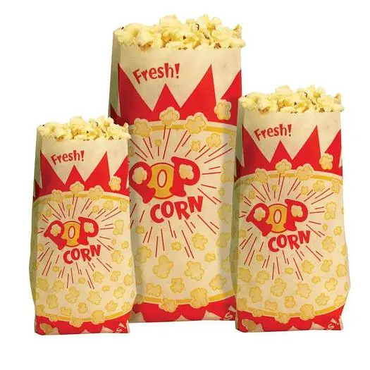 Paragon 1036 2 oz. Jumbo Paper Popcorn Bag - 1000 / Case