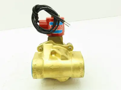 Skinner 2LF2HB6127 Brass Solenoid Valve 2-Way NC 120V 125 PSI Steam 1" NPT