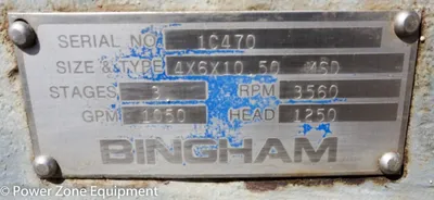 USED SULZER BINGHAM 4X6X10.5C MSD