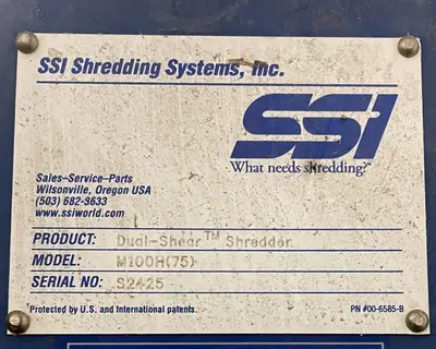 2013 SSI Dual-Shear Shredder M100H(75) Shredders | H.E. Phipps Co. Inc. (9)