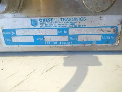 USED CREST ULTRASONICS TANK