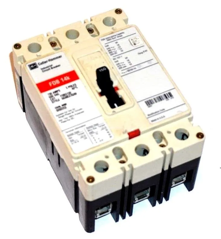 CUTLER HAMMER FDB3150 CIRCUIT BREAKER 150AMP, 600VAC, 3 POLE