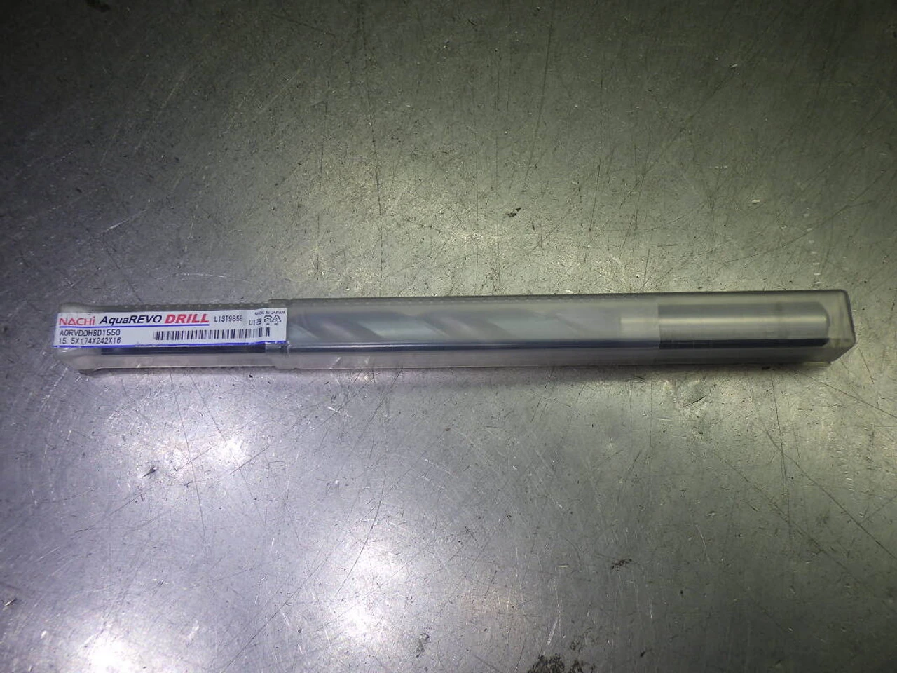 Nachi AquaREVO 15.5mm Coolant Thru 8xD Carbide Drill AQRVD0H8D1550 (LOC2104A)