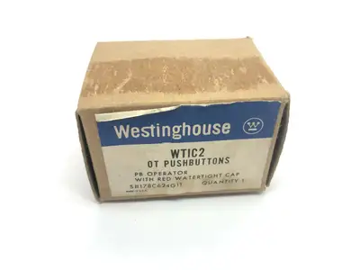New | in-Stock WESTINGHOUSE RED WATER TIGHT PUSH BUTTON Relays & Switches | Maverick Industrial Sales #1108242