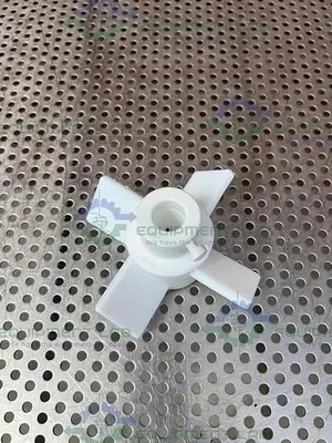 NEW CHEMGLASS CG-2095-02 PTFE AGITATOR FOUR BLADE, 5" FITS 19MM SHAFT 45° IMPELLER