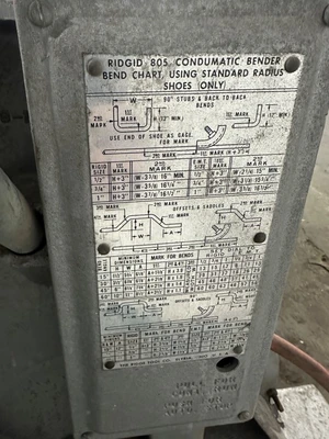RIDGID 805 CONDUMATIC CONDUIT BENDER