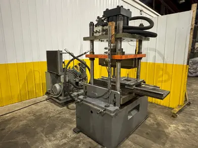 100 TON ROLLFORM INC HYDRAULIC 4 POST CUTOFF & POWER UNIT, 12" STROKE USED