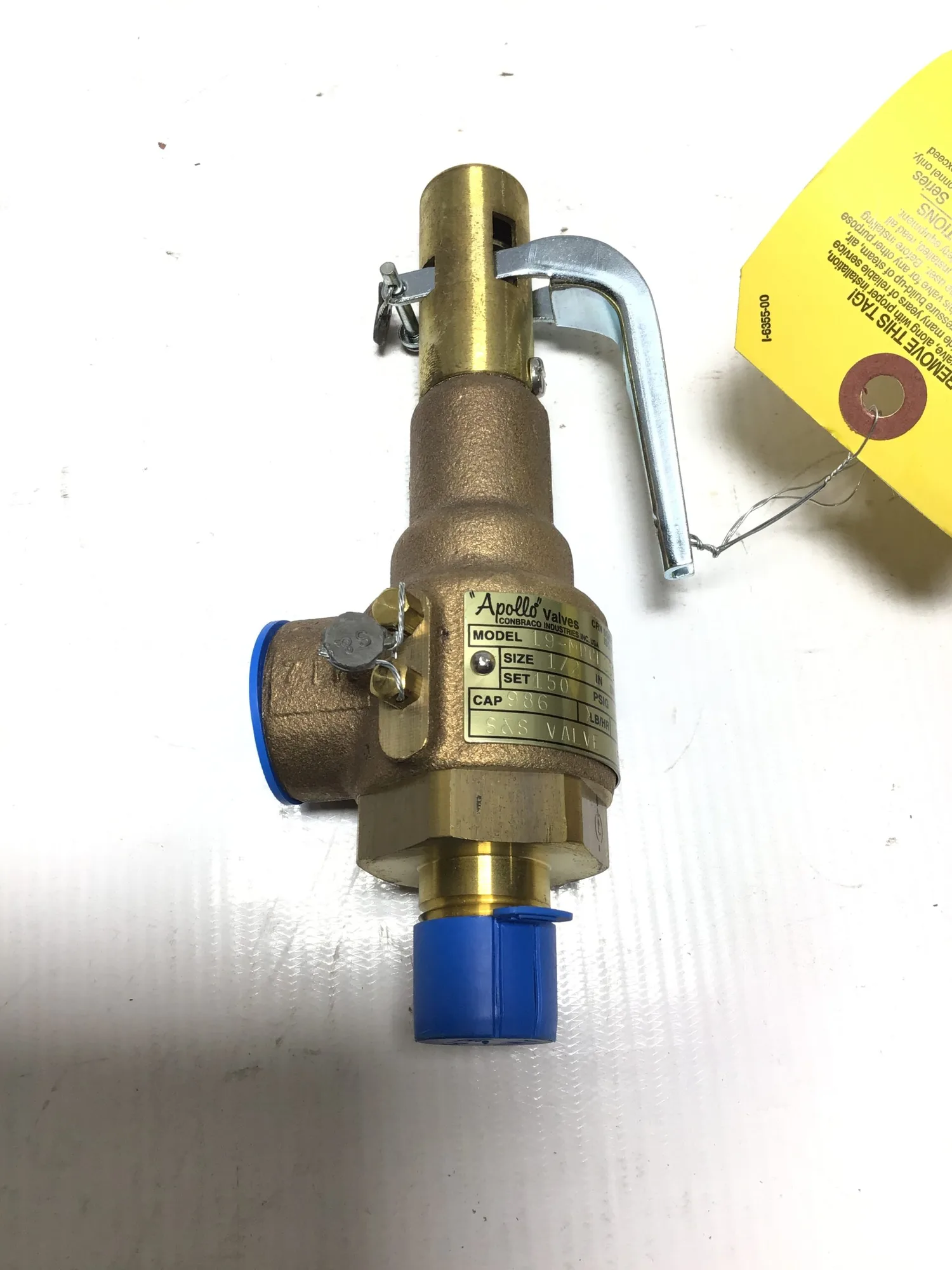 Apollo 19-MDCL150 Pressure Safety Relief Valve 1/2″ NPT Set 150 PSIG CAP 9896