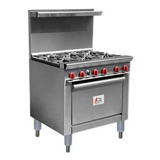 6 BURNER GAS RANGE WITH 26 1/2" STANDARD OVEN