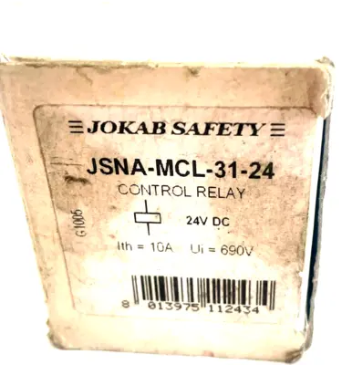 NEW JOKAB SAFETY JSNA-MCL-31-24 CONTACTOR JSNAMCL3124