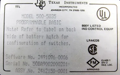 USED TEXAS INSTRUMENTS 500-5035 MODULE 5005035