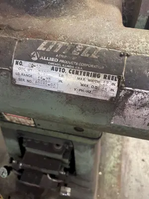 2,000 LBS X 12" LITTELL MODEL #20-12 DOUBLE END PULL OFF UNCOILER COIL REEL: STOCK #23713