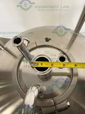 USED PRECISION 200 LITER STAINLESS STEEL PROCESS / PRESSURE VESSEL 100 PSI