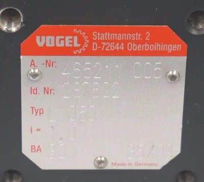 NEW VOGEL 465211-005 GEARBOX 287602, L-050