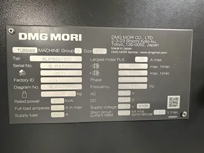 2022 DMG MORI NLX-1500SY/500 CNC LATHE WITH 5-AXIS OR MORE | Machinery Resources International (5)