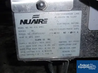 USED Nuaire 70" NUAIRE FUME HOOD, S/S