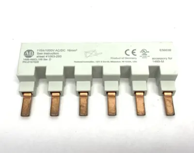 New | in-Stock Allen-Bradley Ser. D MCB Busbar Accessory, 6-Pins, 1-Phase Bus Bars & Plugs Michigan US | Maverick Industrial Sales #1390630