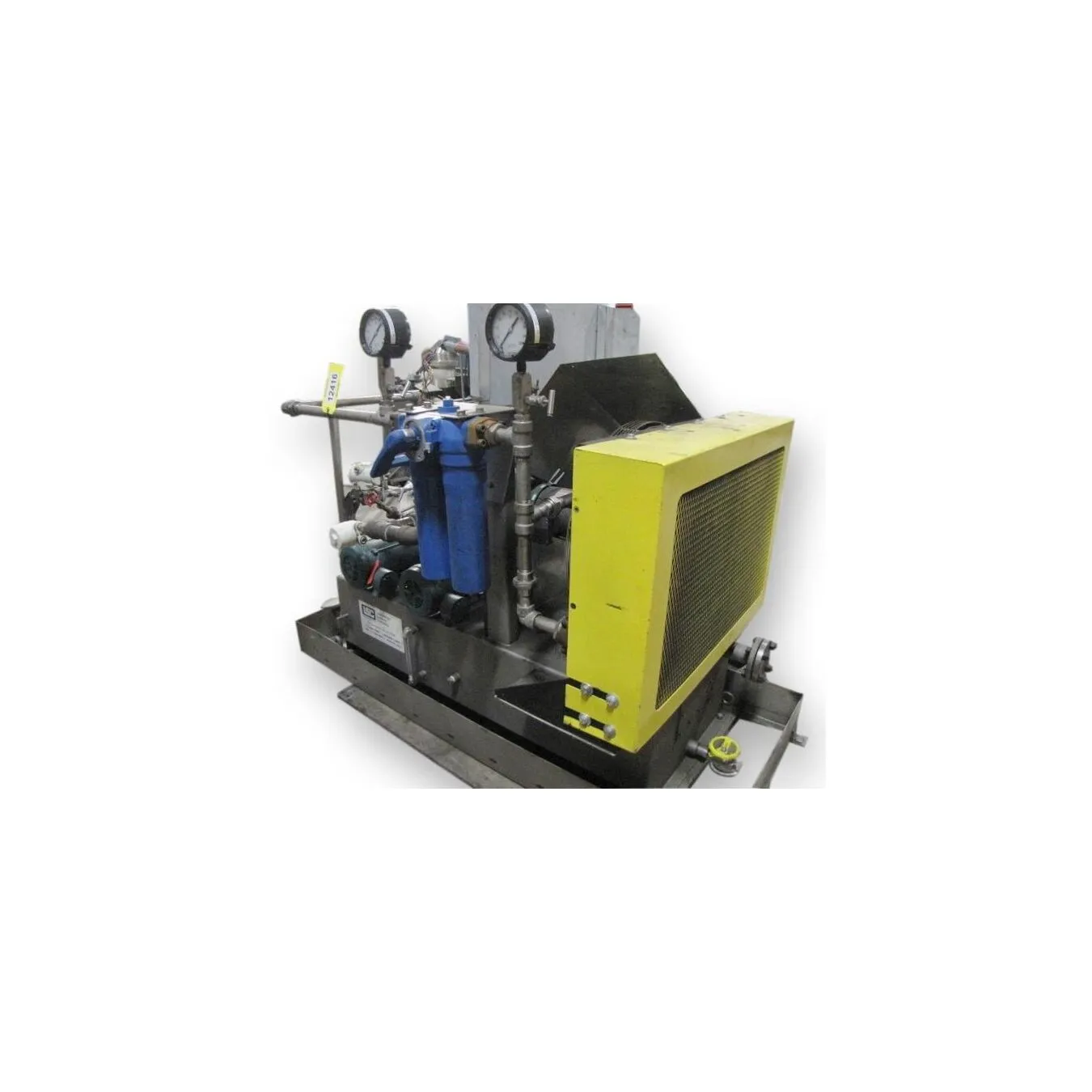 USED PRE-ENGINEERED 16 GPM LUBRICATION LUBE OIL SYSTEM COOLER