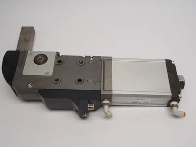 CKZ1N50-90LT | SMC  Slimline Power Clamp Cylinder 50mm Bore Left Side Arm - Used