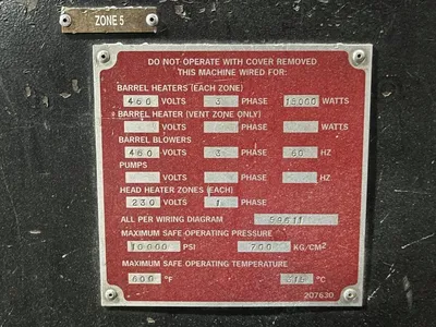 4.5" Davis Standard / Gala Underwater Pelletizing Line, 150 Hp